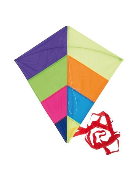 Χαρταετός πολύχρωμος με σπάγγο και τσάντα αποθήκευσης, 88x82εκ.