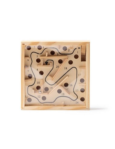 Παιχνίδι Δεξιοτήτων με Λαβύρινθο 20 Εμποδίων ξύλινο Υ11,5x11,5x2,5εκ.