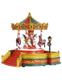 Καρουζέλ περιστρεφόμενο με LED και μουσική,  Υ23x22,5x20,5εκ.