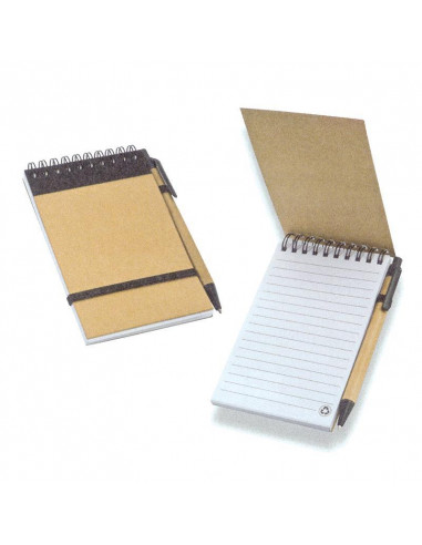 Σημειωματάριο σπιράλ μίνι με στυλό 10x1.5x15εκ.