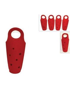 Τσάντα δώρου κόκκινη για μπουκάλι από τσόχα 36εκ. 4 σχέδια