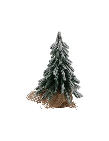 Χριστουγεννιάτικο δέντρο με ξύλινη βάση πράσινο 24εκ.