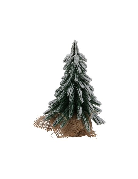 Χριστουγεννιάτικο δέντρο με ξύλινη βάση πράσινο 24εκ.