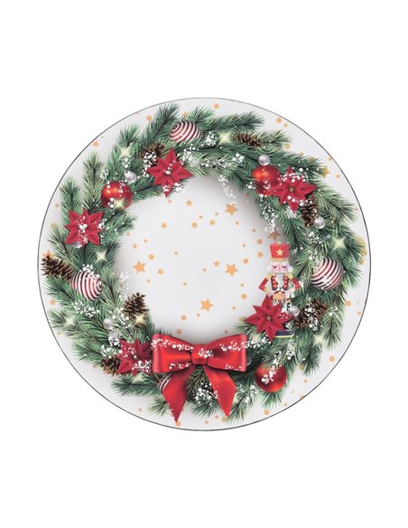 Χριστουγεννιάτικη πιατέλα με στεφάνι ∅33εκ. Σχέδιο 1