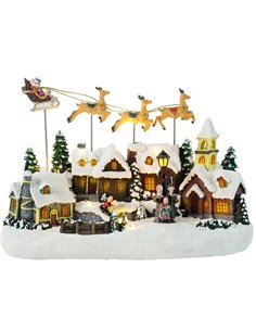 Χωριό διακοσμητικό φωτιζόμενο,Υ22x33,5x14,5εκ.