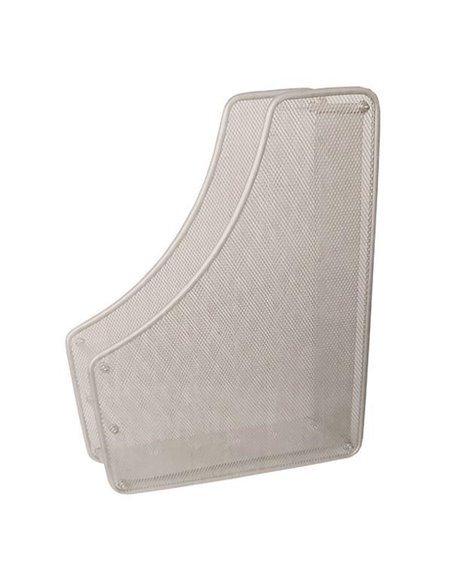 Θήκη περιοδικών μεταλλική ασημί 8,2x28x35εκ.