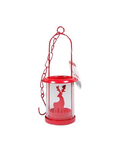 Φαναράκι για ρεσώ μεταλλικό κόκκινο σε 4 σχέδια 17x6,5εκ.