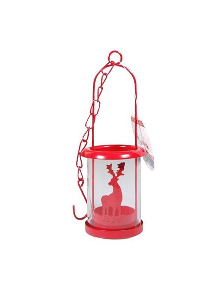 Φαναράκι για ρεσώ μεταλλικό κόκκινο σε 4 σχέδια 17x6,5εκ.