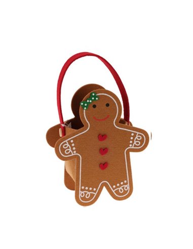 Καλαθάκι τσόχινο gingerbread Υ20x16,5x8,5εκ. Σχέδιο 3