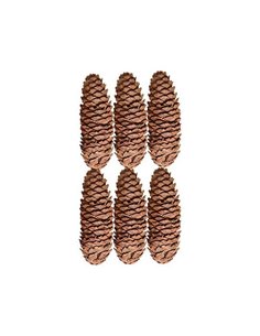 Χριστουγεννιάτικα διακοσμητικά κουκουνάρια 6,5-7εκ. 12τμχ.