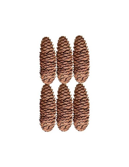 Χριστουγεννιάτικα διακοσμητικά κουκουνάρια 6,5-7εκ. 12τμχ.