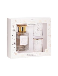 Σετ αρωματικό diffuser - 2 κεριά Χριστουγεννιάτικα Cozy Flannel