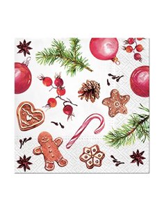 Χαρτοπετσέτες χριστουγεννιάτικες 16 τεμαχίων 33x33εκ. Σχέδιο 3