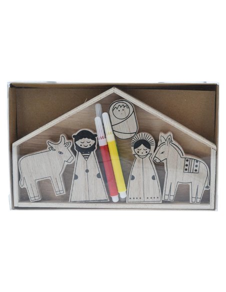 Σετ ζωγραφικής χριστουγεννιάτικη φάτνη Υ20x12x1,7εκ. Σχέδιο 1