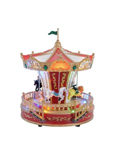Καρουζέλ περιστρεφόμενο με LED και μουσική,  Υ23,5x23,5x28εκ.