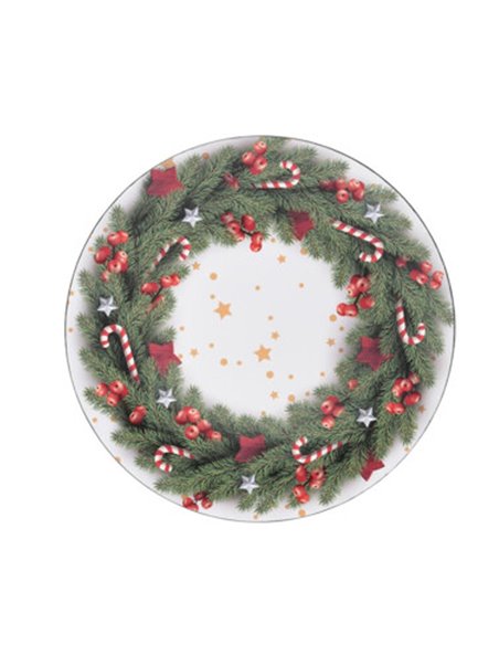 Χριστουγεννιάτικη πιατέλα με στεφάνι ∅33εκ. Σχέδιο 2