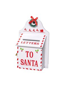 Γραμματοκιβώτιο χριστουγεννιάτικο Υ22x14x6,5εκ. Λευκό