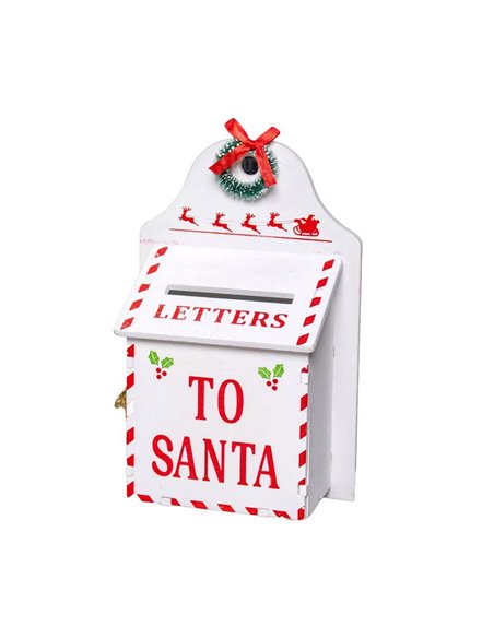 Γραμματοκιβώτιο χριστουγεννιάτικο Υ22x14x6,5εκ. Λευκό