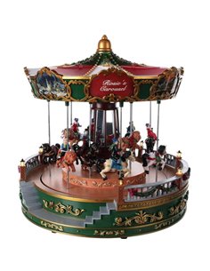 Καρουζέλ περιστρεφόμενο με LED και μουσική, 2 Υ31x30,5x30,5εκ.