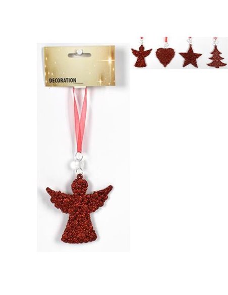 Χριστουγεννιάτικα στολίδια κόκκινα Υ8εκ. σε blister