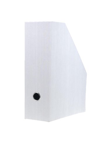 Νext θήκη περιοδικών σκληρή fabric λευκή Υ33x27x10εκ.