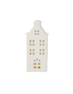 Σπιτάκι LED κεραμικό Υ23,5εκ στρόγγυλη στέγη