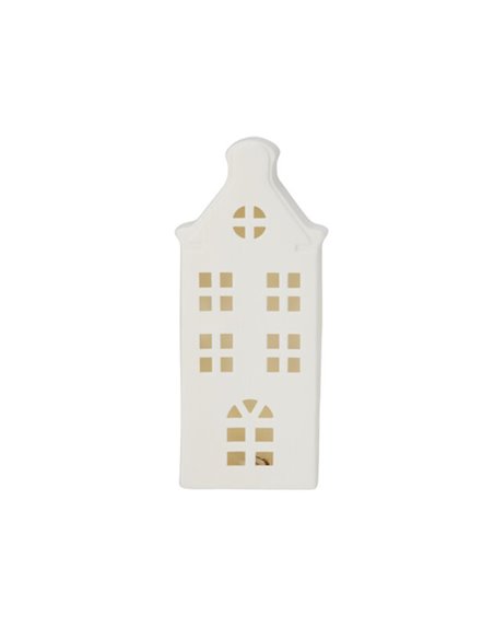 Σπιτάκι LED κεραμικό Υ23,5εκ στρόγγυλη στέγη