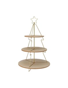 Δίσκος χριστουγεννιάτικο δέντρο 3 επιπέδων Υ50x∅30εκ.