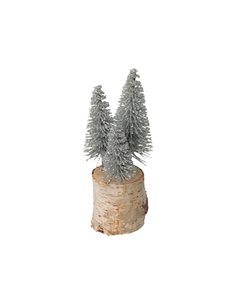 Χριστουγεννιάτικο διακοσμητικό δεντράκι ασημί 15εκ.