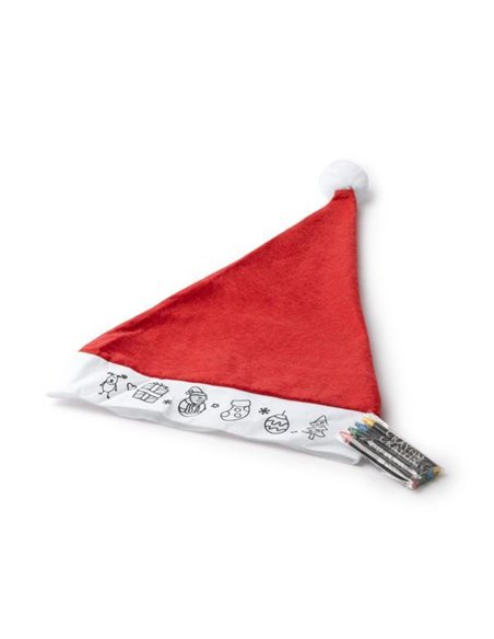 Σκούφος Άι Βασίλη με σχέδια ζωγραφικής Υ41x27εκ.