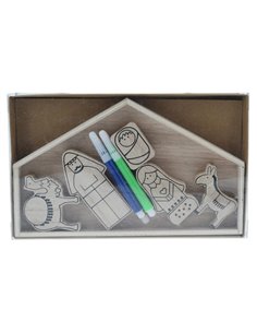 Σετ ζωγραφικής χριστουγεννιάτικη φάτνη Υ20x12x1,7εκ. Σχέδιο 2