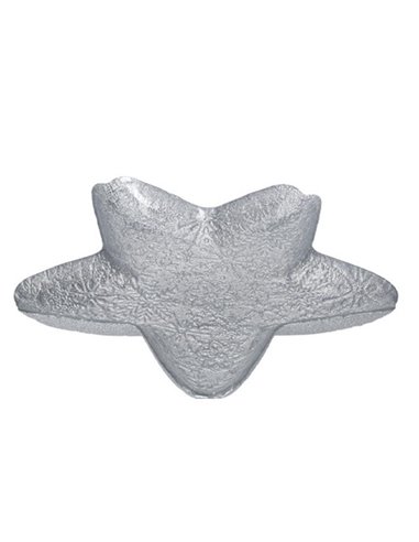 Γυάλινη πιατέλα αστέρι διάφανο ∅30xΥ4εκ.