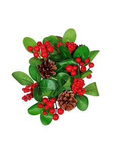 Χριστουγεννιάτικο στεφανάκι για κηροπήγιο  Ø20εκ.