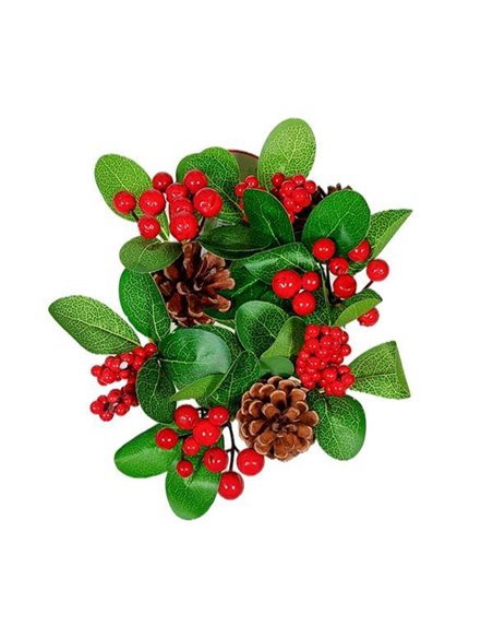 Χριστουγεννιάτικο στεφανάκι για κηροπήγιο  Ø20εκ.