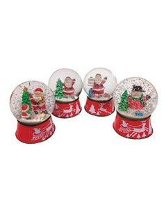 Χριστουγεννιάτικη χιονόμπαλα 14εκ. κοκτέηλ