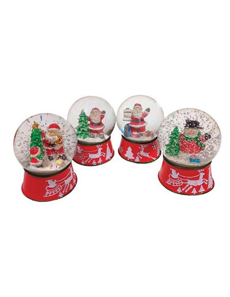 Χριστουγεννιάτικη χιονόμπαλα 14εκ. κοκτέηλ