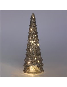 Χριστουγεννιάτικο δέντρο φωτιζόμενο γυάλινο πράσινο Υ24x∅9,5εκ.