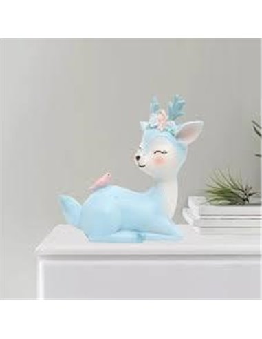 Ελαφάκι διακοσμητικό γαλάζιο Υ11x9,5x5εκ.