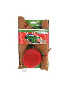 Διακοσμητικά κέρατα και μύτη τάρανδου για αυτοκίνητο 45x23x3εκ.