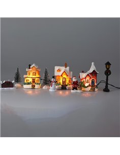 Χριστουγεννιάτικο χωριό LED 10 τεμαχίων