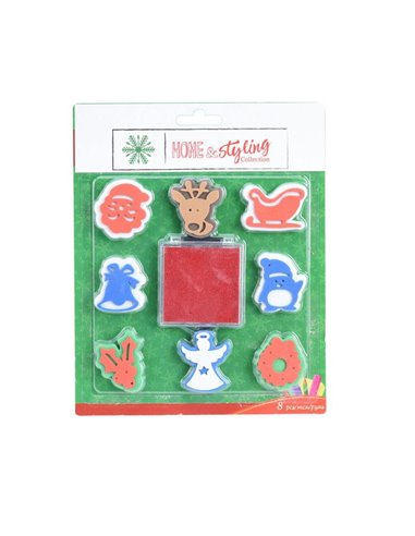 Χριστουγεννιάτικο σετ σφραγίδων 9 τεμαχίων 16,5x20,5x1 εκ. σχέδιο 2