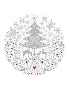 Χαρτοπετσέτες 20τεμ. 33x33εκ "Χριστουγεννιάτικη σύνθεση σε κύκλο" (SD_GW_009401)