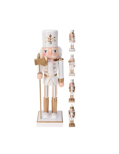 Καρυοθραύστης λευκος-χρυσός Υ25x9x6εκ. Κοκτέηλ 4 σχέδια