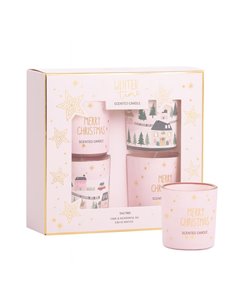 Αρωματικό κερί σετ 4 γυάλινα Ski trip 4,5×5,2εκ.