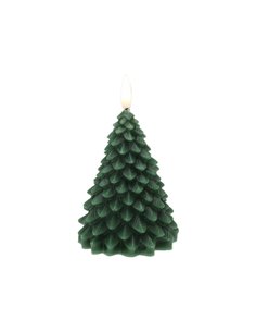 Χριστουγεννιάτικο LED κερί δέντρο πράσινο 11εκ.