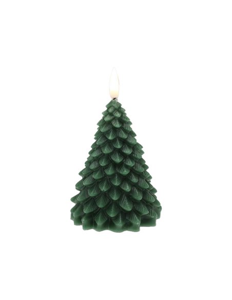 Χριστουγεννιάτικο LED κερί δέντρο πράσινο 11εκ.