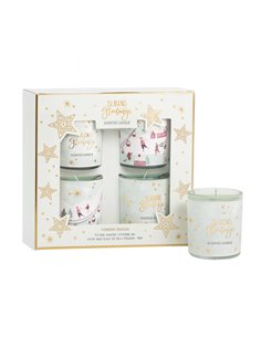 Αρωματικό κερί σετ 4 γυάλινα Forest Breeze 4,5×5,2εκ.