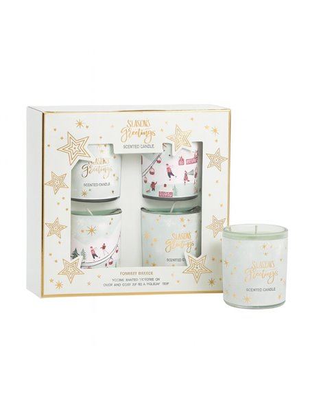 Αρωματικό κερί σετ 4 γυάλινα Forest Breeze 4,5×5,2εκ.