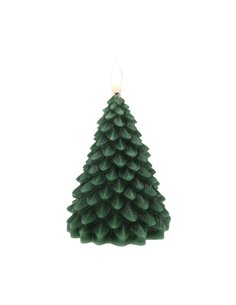 Χριστουγεννιάτικο LED κερί δέντρο πράσινο 17εκ.