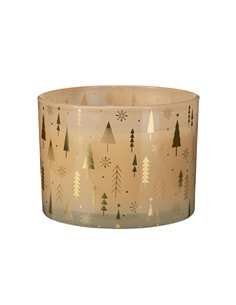 Αρωματικό κερί Χριστουγεννιάτικο Amber Wood 13x8εκ.